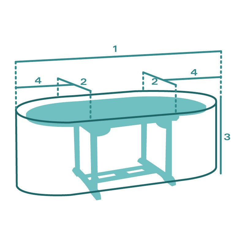 Housse de protection table ovale de jardin Haute qualité polyester 180x110x70cm 