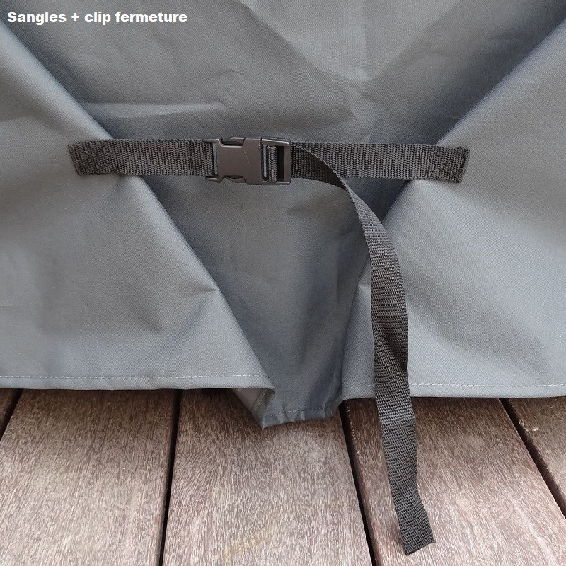 Housse de protection pour Table de Jardin ronde grise D 120 x h 70 cm