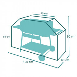 Housse de protection Barbecue sur Chariot 125 x 60 x h 95 cm STANDARD