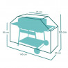 Housse de protection Barbecue sur Chariot 145 x 65 x h 95 cm STANDARD