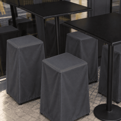 housse extérieure tabouret de bar carré