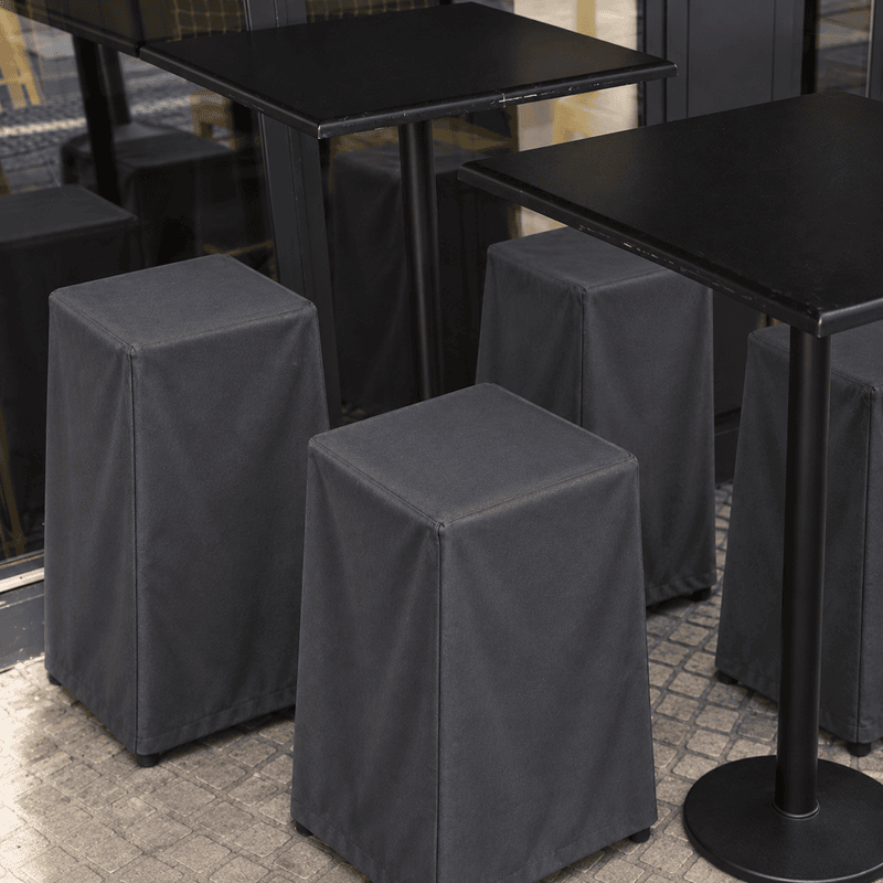 housse extérieure tabouret de bar carré