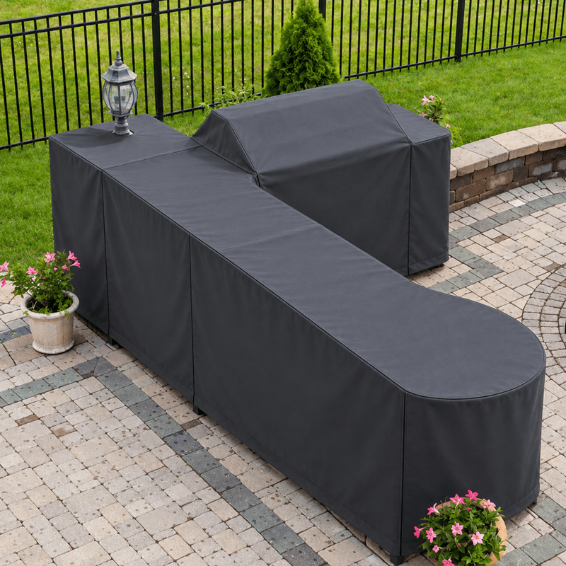 housse cuisine extérieure d'angle sur mesure